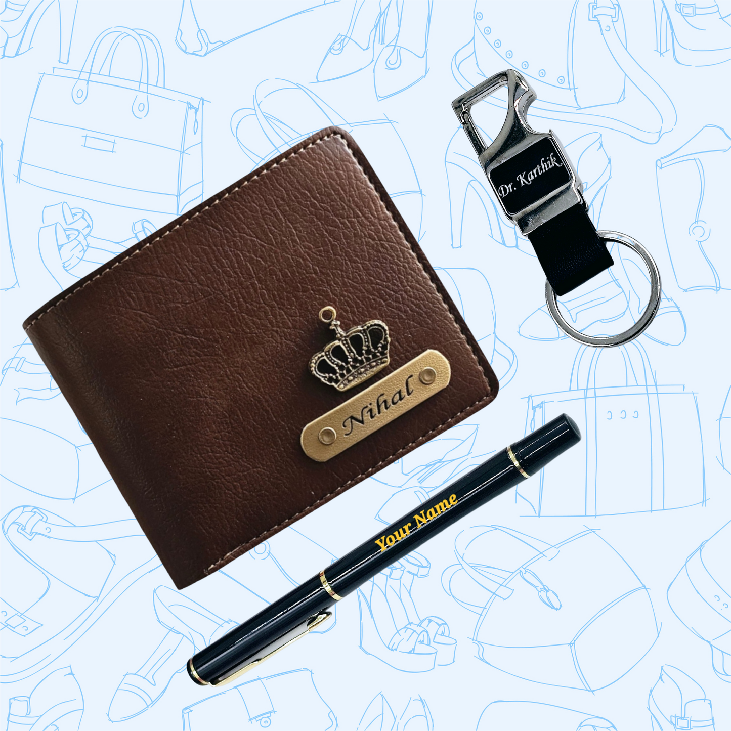 WALLET PEN & KEYCHAIN